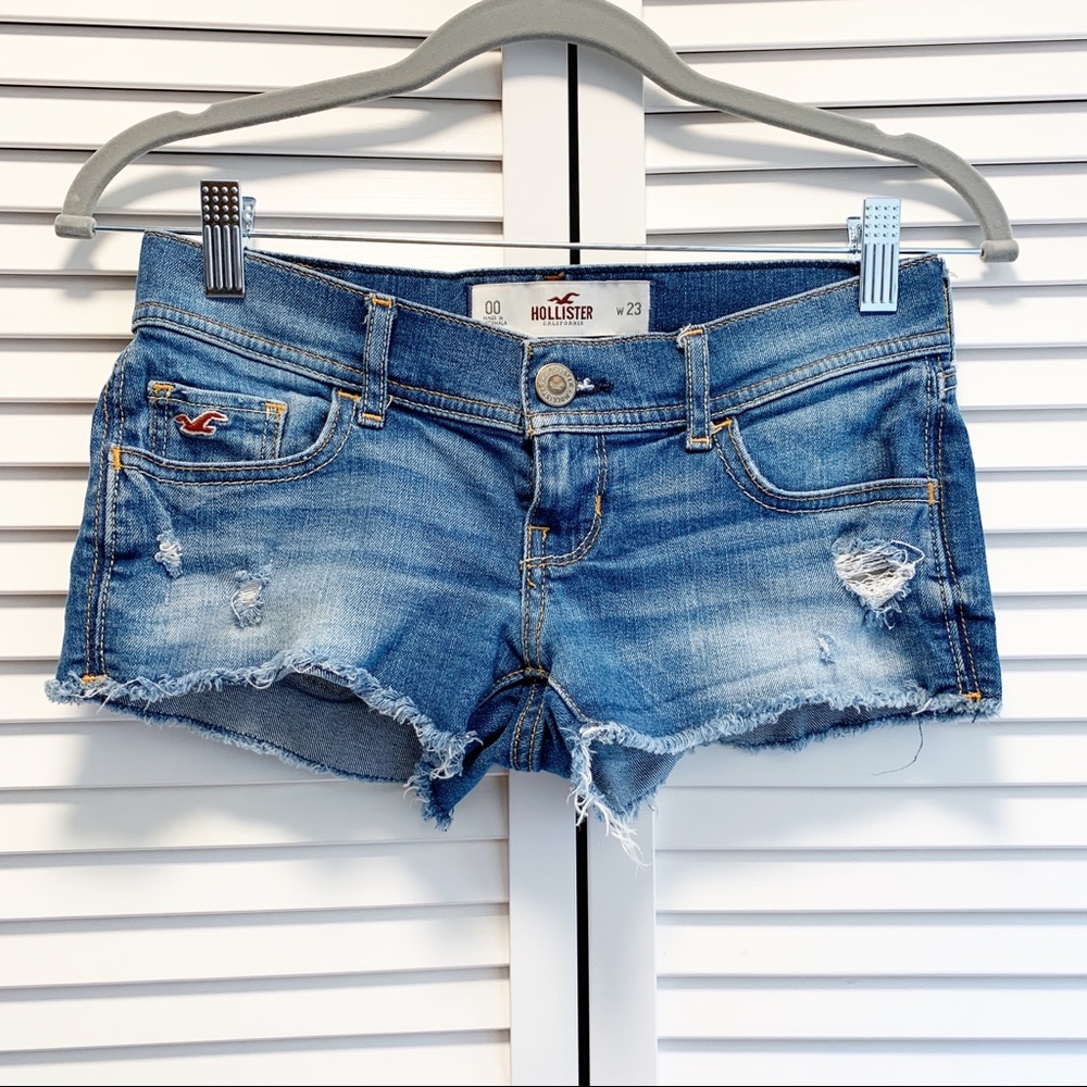 Hollister Raw Hem Denim Shorts